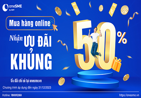 Sàn thương mại điện tử oneSME ưu đãi khi mua các dịch vụ  lên đến 50%